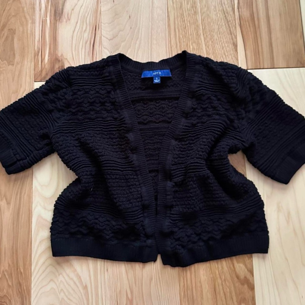 Black mini coquette cardigan / shrug